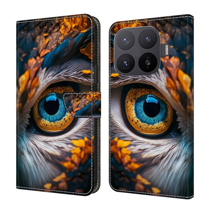 Funda para teléfono de cuero vegano pintado con efecto cristal, For Xiaomi 17T Pro 5G, For Xiaomi 17T 5G, For Xiaomi 15 Pro, For Xiaomi 15