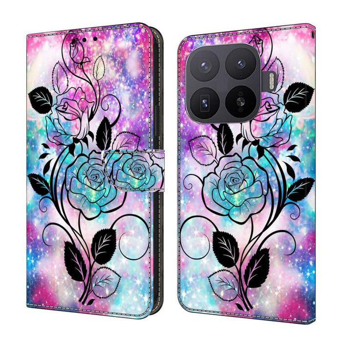 Funda para teléfono de cuero vegano pintado con efecto cristal, For Xiaomi 17T Pro 5G, For Xiaomi 17T 5G, For Xiaomi 15 Pro, For Xiaomi 15