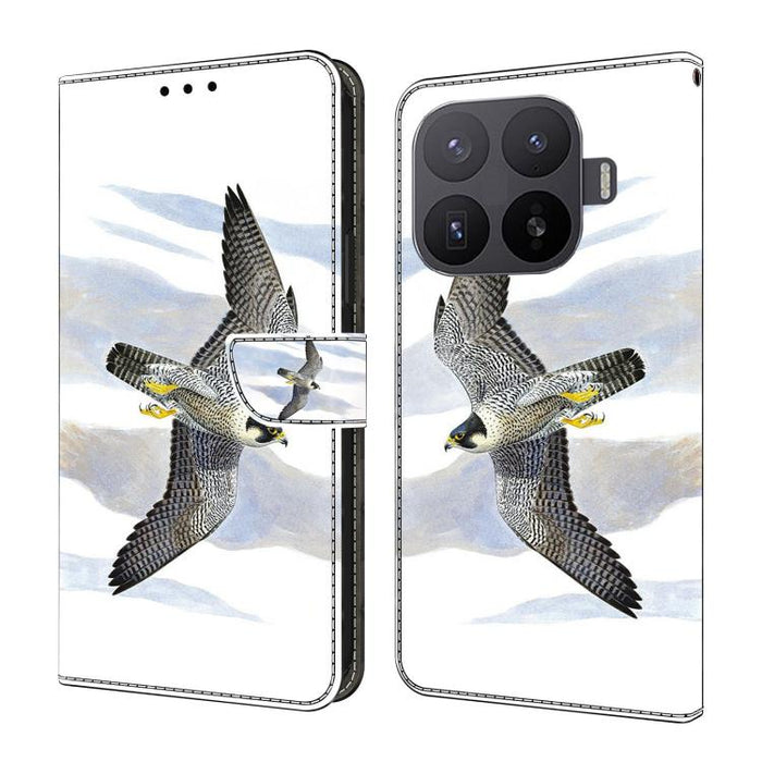Funda para teléfono de cuero vegano pintado con efecto cristal, For Xiaomi 17T Pro 5G, For Xiaomi 17T 5G, For Xiaomi 15 Pro, For Xiaomi 15