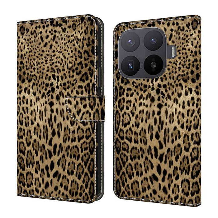 Funda para teléfono de cuero vegano pintado con efecto cristal, For Xiaomi 17T Pro 5G, For Xiaomi 17T 5G, For Xiaomi 15 Pro, For Xiaomi 15