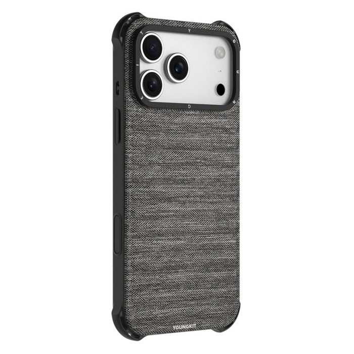 Funda magnética para teléfono YOUNGKIT con textura de tela vaquera y TPU., For iPhone 17 Pro Max, For iPhone 17 Pro
