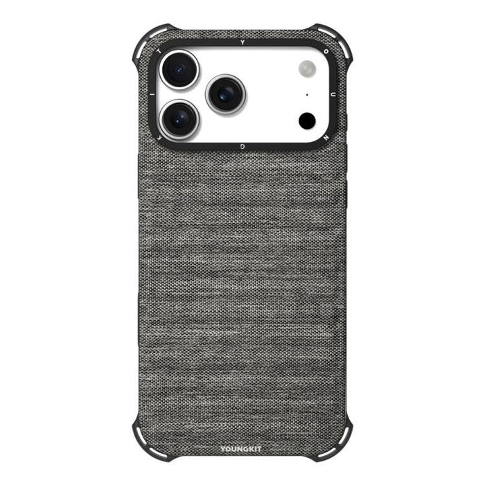Funda magnética para teléfono YOUNGKIT con textura de tela vaquera y TPU., For iPhone 17 Pro Max, For iPhone 17 Pro