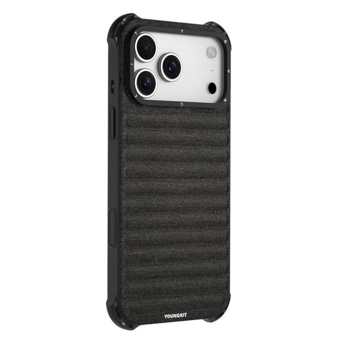Funda magnética para teléfono YOUNGKIT con textura de tela vaquera y TPU., For iPhone 17 Pro Max, For iPhone 17 Pro