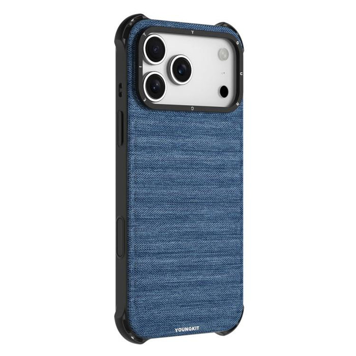 Funda magnética para teléfono YOUNGKIT con textura de tela vaquera y TPU., For iPhone 17 Pro Max, For iPhone 17 Pro