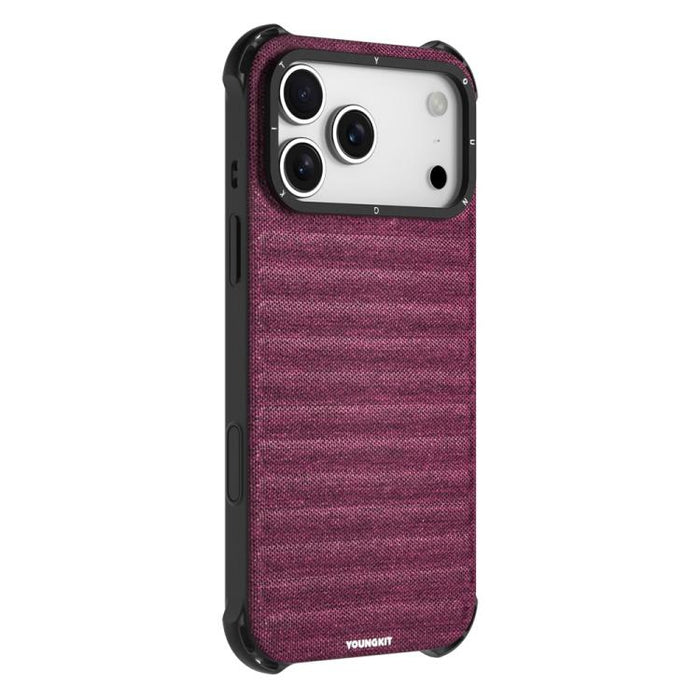Funda magnética para teléfono YOUNGKIT con textura de tela vaquera y TPU., For iPhone 17 Pro Max, For iPhone 17 Pro
