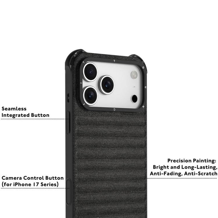 Funda magnética para teléfono YOUNGKIT con textura de tela vaquera y TPU., For iPhone 17 Pro Max, For iPhone 17 Pro