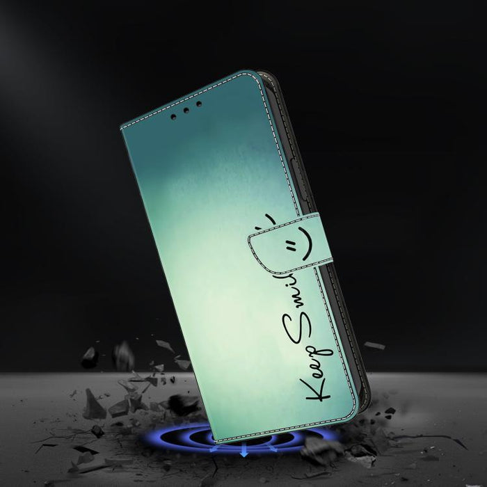 Funda para teléfono de cuero vegano pintado con efecto cristal, For iPhone 17e / 16e, For iPhone 17 Pro Max, For iPhone 17 Pro, For iPhone 17, For iPhone Air, For iPhone 16 Pro Max