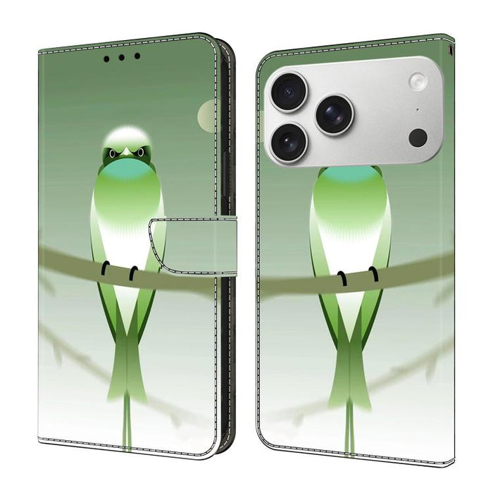 Funda para teléfono de cuero vegano pintado con efecto cristal, For iPhone 17e / 16e, For iPhone 17 Pro Max, For iPhone 17 Pro, For iPhone 17, For iPhone Air, For iPhone 16 Pro Max