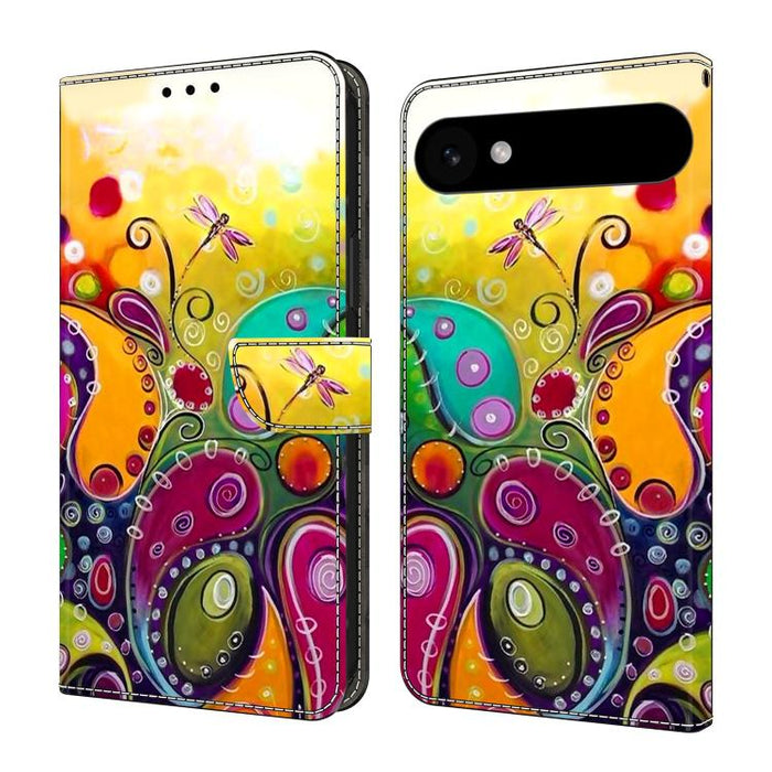 Funda para teléfono de cuero vegano pintado con efecto cristal, For iPhone 17e / 16e, For iPhone 17 Pro Max, For iPhone 17 Pro, For iPhone 17, For iPhone Air, For iPhone 16 Pro Max