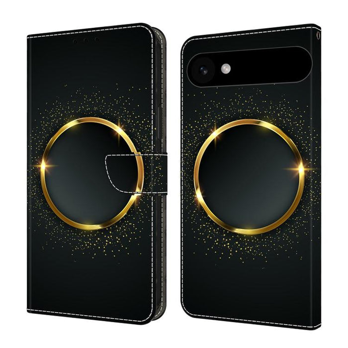 Funda para teléfono de cuero vegano pintado con efecto cristal, For iPhone 17e / 16e, For iPhone 17 Pro Max, For iPhone 17 Pro, For iPhone 17, For iPhone Air, For iPhone 16 Pro Max