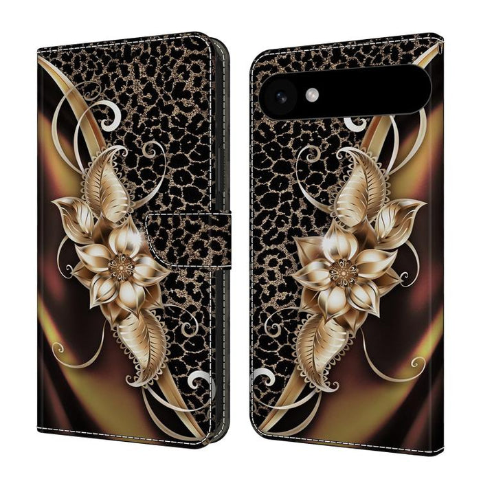 Funda para teléfono de cuero vegano pintado con efecto cristal, For iPhone 17e / 16e, For iPhone 17 Pro Max, For iPhone 17 Pro, For iPhone 17, For iPhone Air, For iPhone 16 Pro Max