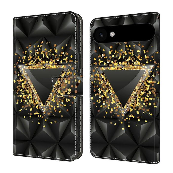 Funda para teléfono de cuero vegano pintado con efecto cristal, For iPhone 17e / 16e, For iPhone 17 Pro Max, For iPhone 17 Pro, For iPhone 17, For iPhone Air, For iPhone 16 Pro Max