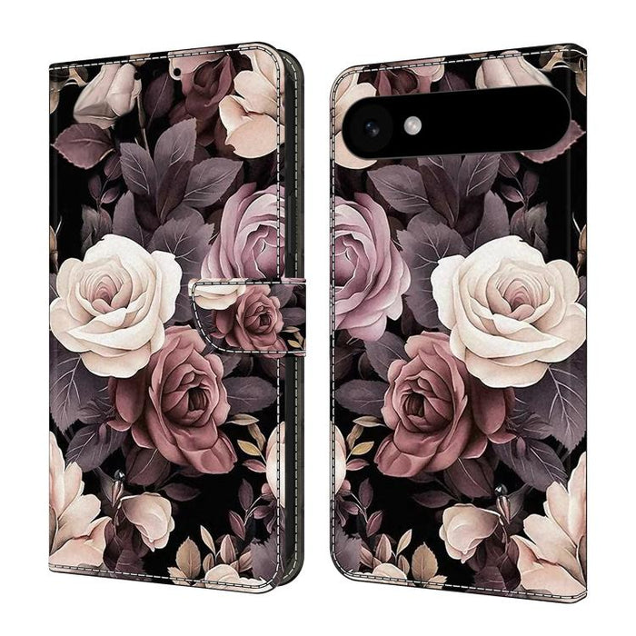 Funda para teléfono de cuero vegano pintado con efecto cristal, For iPhone 17e / 16e, For iPhone 17 Pro Max, For iPhone 17 Pro, For iPhone 17, For iPhone Air, For iPhone 16 Pro Max
