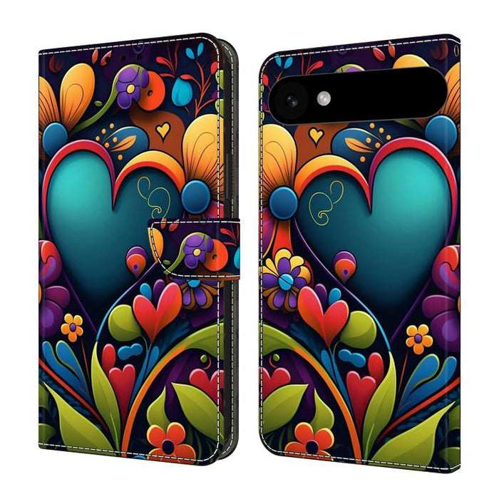 Funda para teléfono de cuero vegano pintado con efecto cristal, For iPhone 17e / 16e, For iPhone 17 Pro Max, For iPhone 17 Pro, For iPhone 17, For iPhone Air, For iPhone 16 Pro Max