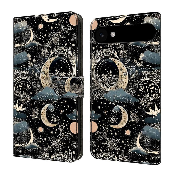 Funda para teléfono de cuero vegano pintado con efecto cristal, For iPhone 17e / 16e, For iPhone 17 Pro Max, For iPhone 17 Pro, For iPhone 17, For iPhone Air, For iPhone 16 Pro Max