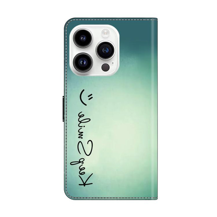 Funda para teléfono de cuero vegano pintado con efecto cristal, For iPhone 16 Pro, For iPhone 16, For iPhone 15 Pro Max, For iPhone 15 Pro, For iPhone 14 / 13, For iPhone 14 Pro