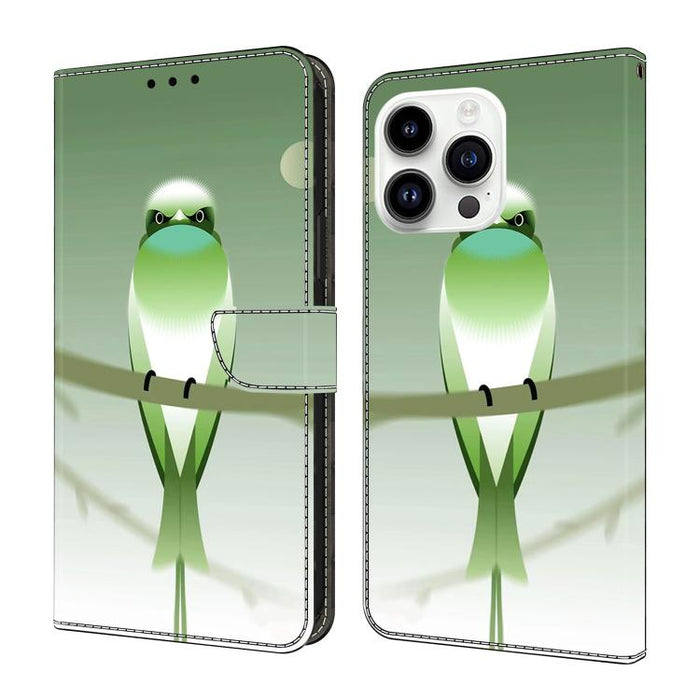 Funda para teléfono de cuero vegano pintado con efecto cristal, For iPhone 16 Pro, For iPhone 16, For iPhone 15 Pro Max, For iPhone 15 Pro, For iPhone 14 / 13, For iPhone 14 Pro