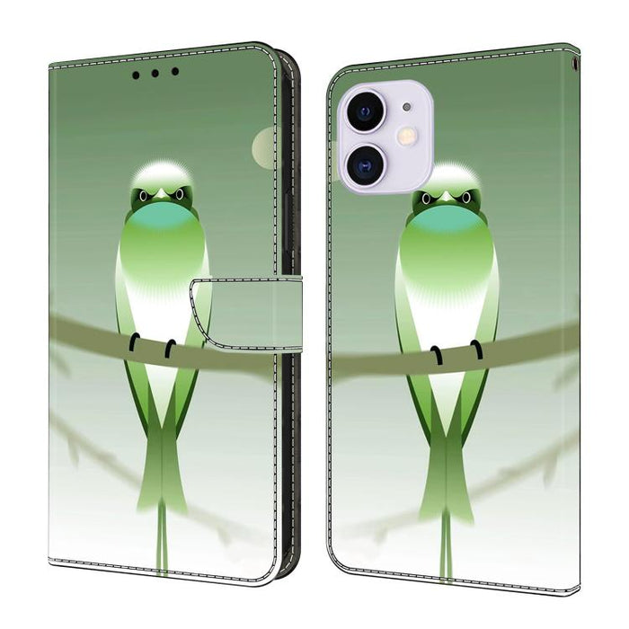 Funda para teléfono de cuero vegano pintado con efecto cristal, For iPhone 11