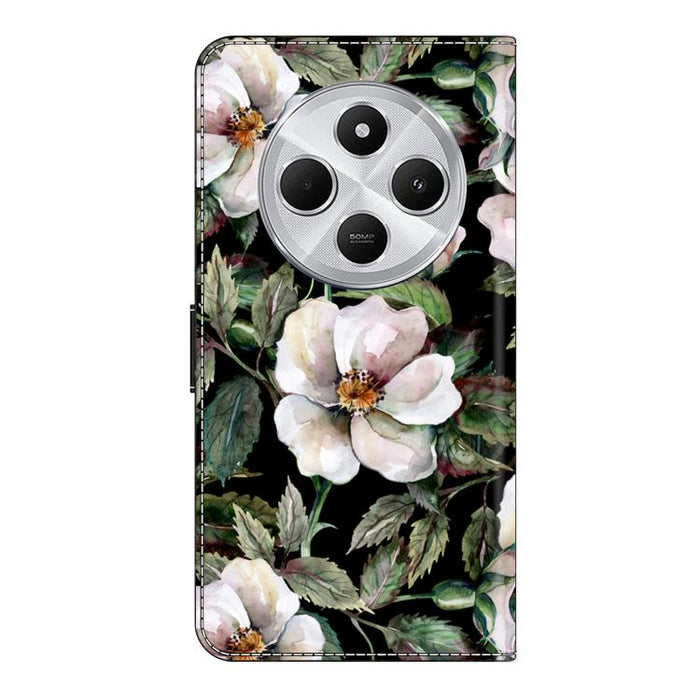 Funda para teléfono de cuero vegano pintado con efecto cristal, For Redmi 13C 4G / 5G, For Redmi Note 13 Pro+