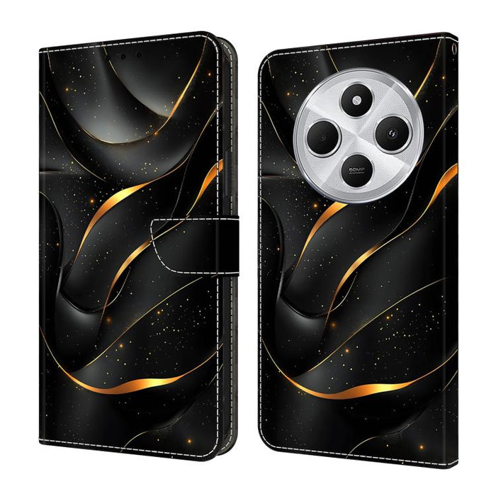 Funda para teléfono de cuero vegano pintado con efecto cristal, For Redmi Note 14 Pro 4G / 5G, For Redmi Note 14 4G 163.25mm, For Redmi Note 14 5G, For Redmi 14C 4G, For Redmi Note 13 5G, For Redmi Note 13 4G