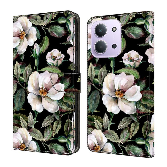 Funda para teléfono de cuero vegano pintado con efecto cristal, For Redmi Note 15 5G / 4G Global 164mm, For Redmi Note 15 Pro 5G Global 163.6mm, For Redmi 15C 5G / 4G EU 173mm, For Redmi 15C 5G / 4G Global 171mm, For Redmi Note 14 4G 164.84mm          ...