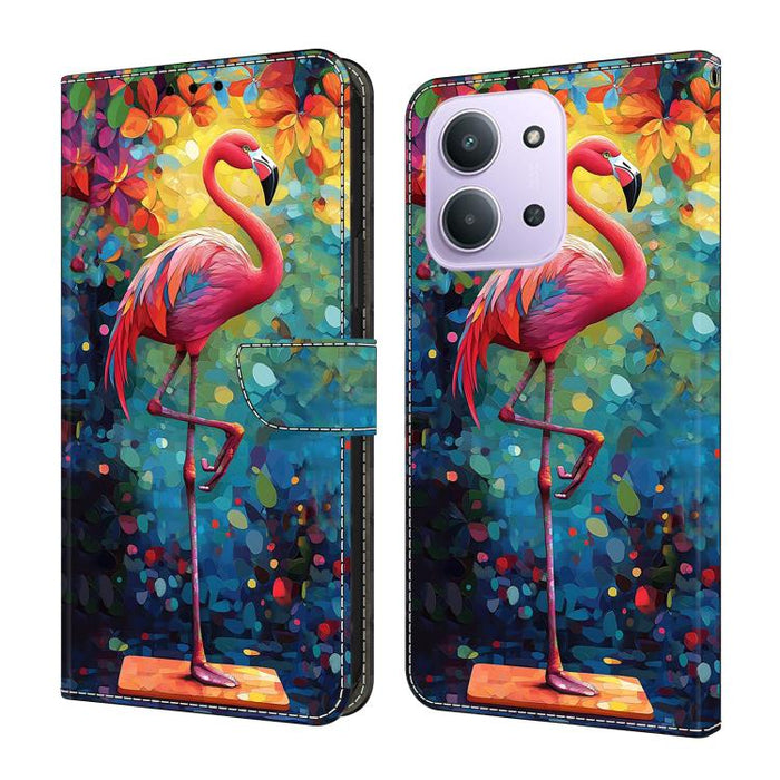 Funda para teléfono de cuero vegano pintado con efecto cristal, For Redmi Note 15 5G / 4G Global 164mm, For Redmi Note 15 Pro 5G Global 163.6mm, For Redmi 15C 5G / 4G EU 173mm, For Redmi 15C 5G / 4G Global 171mm, For Redmi Note 14 4G 164.84mm          ...