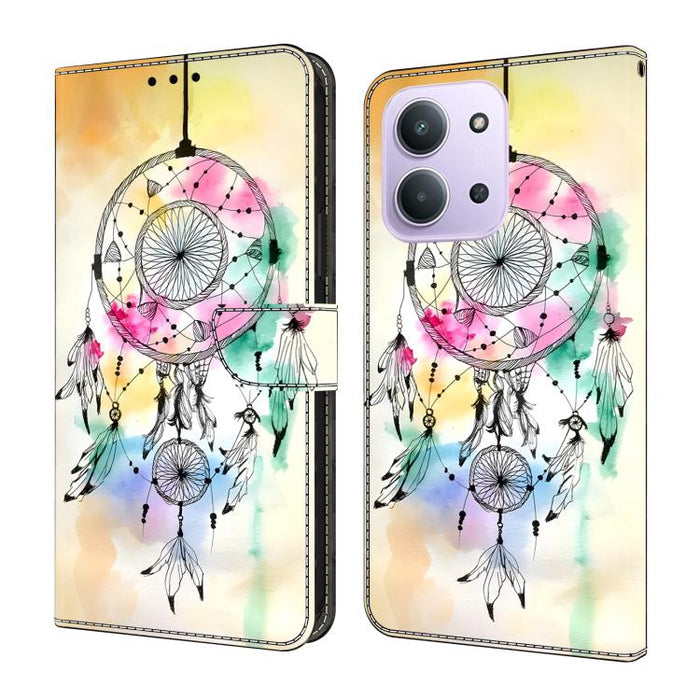 Funda para teléfono de cuero vegano pintado con efecto cristal, For Redmi Note 15 5G / 4G Global 164mm, For Redmi Note 15 Pro 5G Global 163.6mm, For Redmi 15C 5G / 4G EU 173mm, For Redmi 15C 5G / 4G Global 171mm, For Redmi Note 14 4G 164.84mm          ...