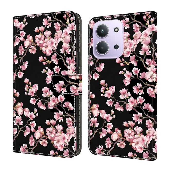 Funda para teléfono de cuero vegano pintado con efecto cristal, For Redmi Note 15 5G / 4G Global 164mm, For Redmi Note 15 Pro 5G Global 163.6mm, For Redmi 15C 5G / 4G EU 173mm, For Redmi 15C 5G / 4G Global 171mm, For Redmi Note 14 4G 164.84mm          ...