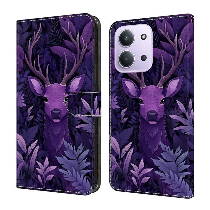 Funda para teléfono de cuero vegano pintado con efecto cristal, For Redmi Note 15 5G / 4G Global 164mm, For Redmi Note 15 Pro 5G Global 163.6mm, For Redmi 15C 5G / 4G EU 173mm, For Redmi 15C 5G / 4G Global 171mm, For Redmi Note 14 4G 164.84mm          ...