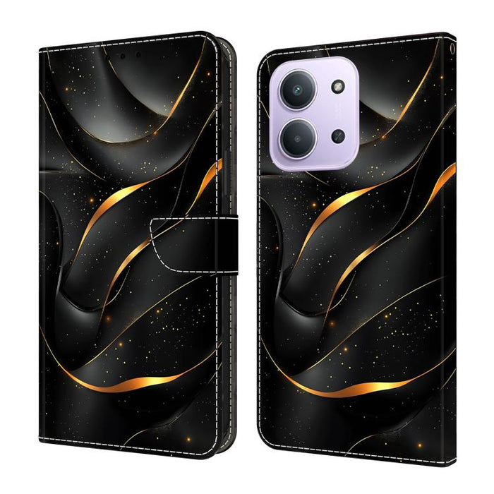 Funda para teléfono de cuero vegano pintado con efecto cristal, For Redmi Note 15 5G / 4G Global 164mm, For Redmi Note 15 Pro 5G Global 163.6mm, For Redmi 15C 5G / 4G EU 173mm, For Redmi 15C 5G / 4G Global 171mm, For Redmi Note 14 4G 164.84mm          ...