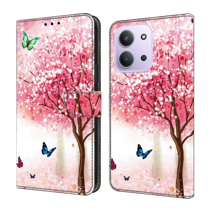 Funda para teléfono de cuero vegano pintado con efecto cristal, For Redmi Note 15 5G / 4G Global 164mm, For Redmi Note 15 Pro 5G Global 163.6mm, For Redmi 15C 5G / 4G EU 173mm, For Redmi 15C 5G / 4G Global 171mm, For Redmi Note 14 4G 164.84mm          ...