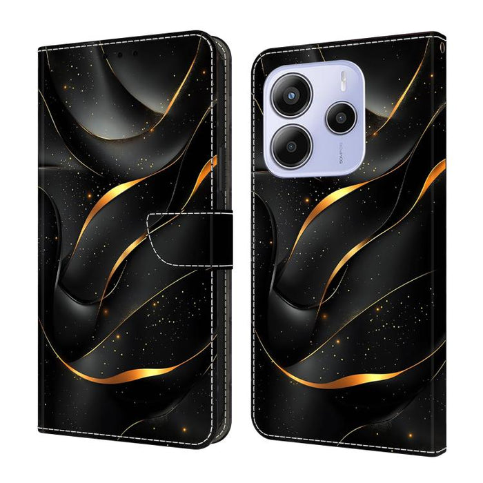 Funda para teléfono de cuero vegano pintado con efecto cristal, For Redmi Note 15 5G / 4G Global 164mm, For Redmi Note 15 Pro 5G Global 163.6mm, For Redmi 15C 5G / 4G EU 173mm, For Redmi 15C 5G / 4G Global 171mm, For Redmi Note 14 4G 164.84mm          ...