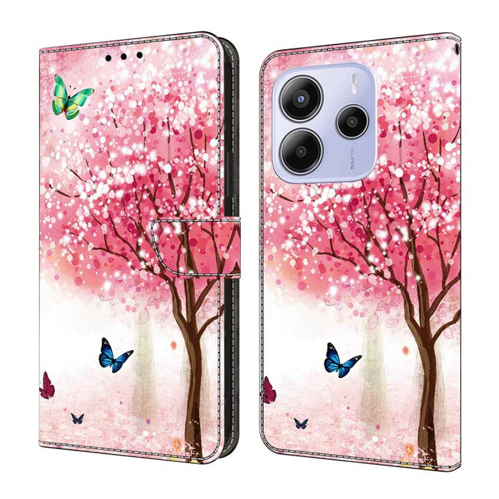 Funda para teléfono de cuero vegano pintado con efecto cristal, For Redmi Note 15 5G / 4G Global 164mm, For Redmi Note 15 Pro 5G Global 163.6mm, For Redmi 15C 5G / 4G EU 173mm, For Redmi 15C 5G / 4G Global 171mm, For Redmi Note 14 4G 164.84mm          ...