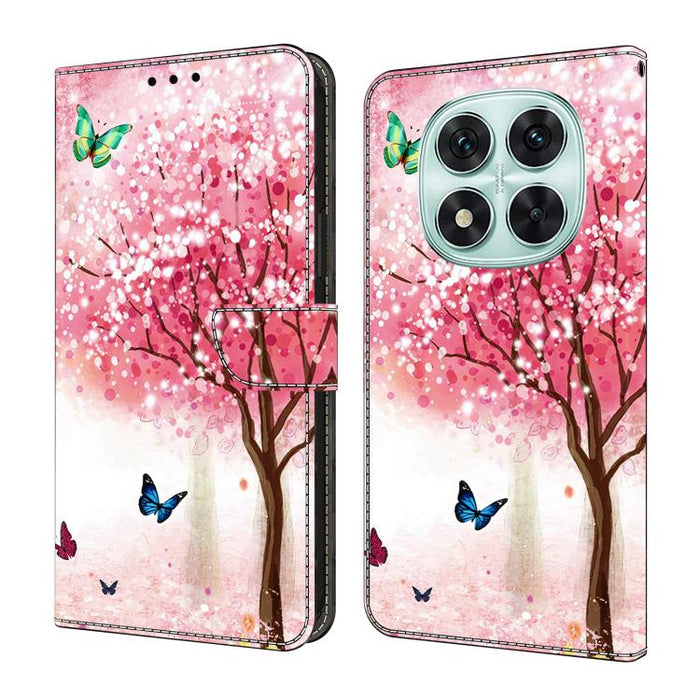 Funda para teléfono de cuero vegano pintado con efecto cristal, For Redmi Note 14 Pro 4G / 5G, For Redmi Note 14 4G 163.25mm, For Redmi Note 14 5G, For Redmi 14C 4G, For Redmi Note 13 5G, For Redmi Note 13 4G