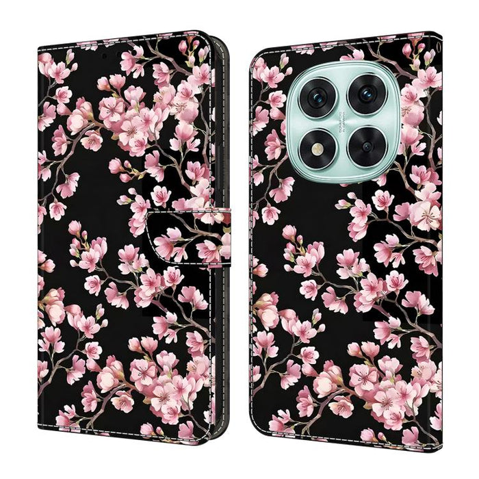 Funda para teléfono de cuero vegano pintado con efecto cristal, For Redmi Note 14 Pro 4G / 5G, For Redmi Note 14 4G 163.25mm, For Redmi Note 14 5G, For Redmi 14C 4G, For Redmi Note 13 5G, For Redmi Note 13 4G