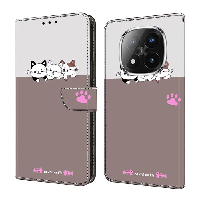Funda para teléfono de cuero vegano pintado con efecto cristal, For Redmi Note 15 5G / 4G Global 164mm, For Redmi Note 15 Pro 5G Global 163.6mm, For Redmi 15C 5G / 4G EU 173mm, For Redmi 15C 5G / 4G Global 171mm, For Redmi Note 14 4G 164.84mm          ...
