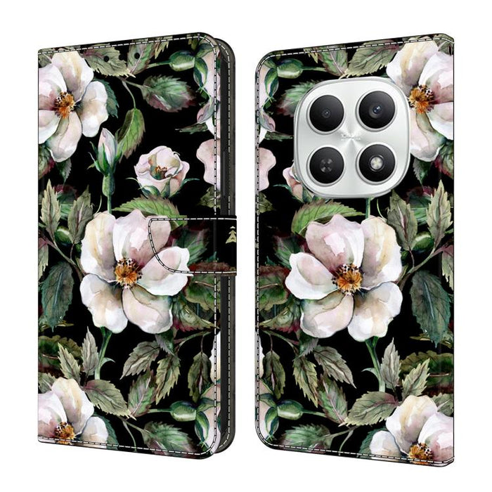 Funda para teléfono de cuero vegano pintado con efecto cristal, For Redmi Note 15 5G / 4G Global 164mm, For Redmi Note 15 Pro 5G Global 163.6mm, For Redmi 15C 5G / 4G EU 173mm, For Redmi 15C 5G / 4G Global 171mm, For Redmi Note 14 4G 164.84mm          ...