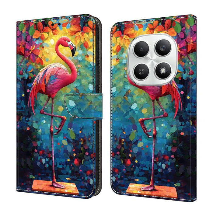 Funda para teléfono de cuero vegano pintado con efecto cristal, For Redmi Note 15 5G / 4G Global 164mm, For Redmi Note 15 Pro 5G Global 163.6mm, For Redmi 15C 5G / 4G EU 173mm, For Redmi 15C 5G / 4G Global 171mm, For Redmi Note 14 4G 164.84mm          ...