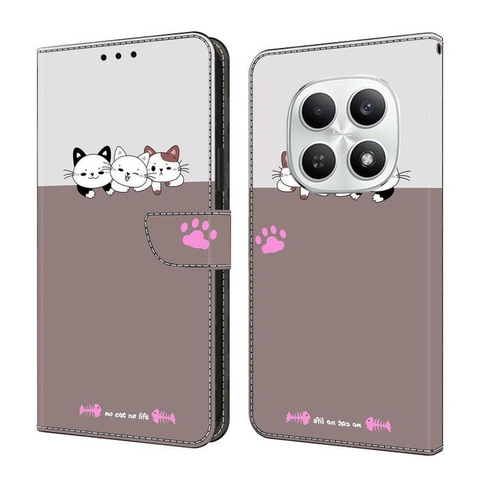 Funda para teléfono de cuero vegano pintado con efecto cristal, For Redmi Note 15 5G / 4G Global 164mm, For Redmi Note 15 Pro 5G Global 163.6mm, For Redmi 15C 5G / 4G EU 173mm, For Redmi 15C 5G / 4G Global 171mm, For Redmi Note 14 4G 164.84mm          ...
