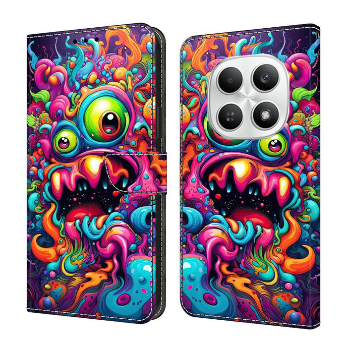 Funda para teléfono de cuero vegano pintado con efecto cristal, For Redmi Note 15 5G / 4G Global 164mm, For Redmi Note 15 Pro 5G Global 163.6mm, For Redmi 15C 5G / 4G EU 173mm, For Redmi 15C 5G / 4G Global 171mm, For Redmi Note 14 4G 164.84mm          ...