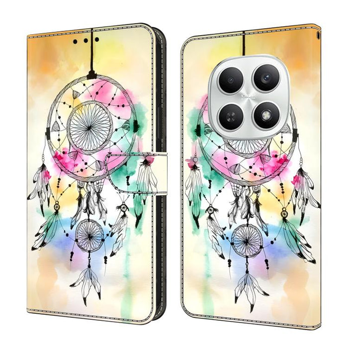 Funda para teléfono de cuero vegano pintado con efecto cristal, For Redmi Note 15 5G / 4G Global 164mm, For Redmi Note 15 Pro 5G Global 163.6mm, For Redmi 15C 5G / 4G EU 173mm, For Redmi 15C 5G / 4G Global 171mm, For Redmi Note 14 4G 164.84mm          ...