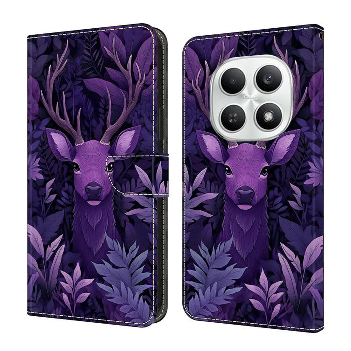 Funda para teléfono de cuero vegano pintado con efecto cristal, For Redmi Note 15 5G / 4G Global 164mm, For Redmi Note 15 Pro 5G Global 163.6mm, For Redmi 15C 5G / 4G EU 173mm, For Redmi 15C 5G / 4G Global 171mm, For Redmi Note 14 4G 164.84mm          ...