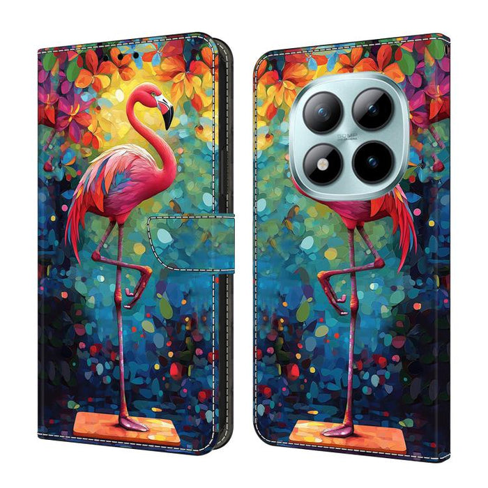 Funda para teléfono de cuero vegano pintado con efecto cristal, For Redmi Note 15 5G / 4G Global 164mm, For Redmi Note 15 Pro 5G Global 163.6mm, For Redmi 15C 5G / 4G EU 173mm, For Redmi 15C 5G / 4G Global 171mm, For Redmi Note 14 4G 164.84mm          ...