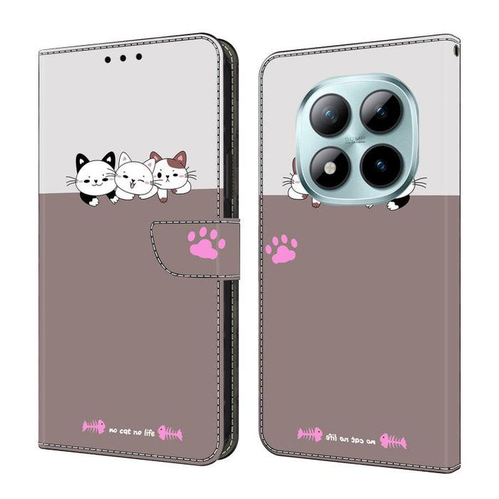 Funda para teléfono de cuero vegano pintado con efecto cristal, For Redmi Note 15 5G / 4G Global 164mm, For Redmi Note 15 Pro 5G Global 163.6mm, For Redmi 15C 5G / 4G EU 173mm, For Redmi 15C 5G / 4G Global 171mm, For Redmi Note 14 4G 164.84mm          ...