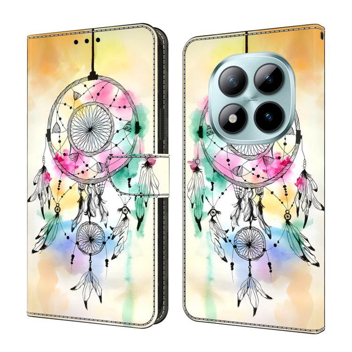 Funda para teléfono de cuero vegano pintado con efecto cristal, For Redmi Note 15 5G / 4G Global 164mm, For Redmi Note 15 Pro 5G Global 163.6mm, For Redmi 15C 5G / 4G EU 173mm, For Redmi 15C 5G / 4G Global 171mm, For Redmi Note 14 4G 164.84mm          ...