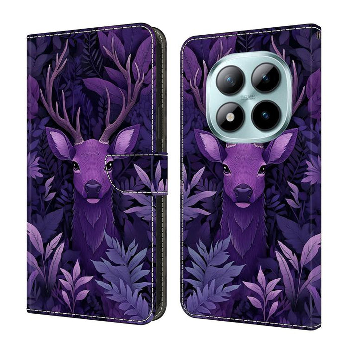 Funda para teléfono de cuero vegano pintado con efecto cristal, For Redmi Note 15 5G / 4G Global 164mm, For Redmi Note 15 Pro 5G Global 163.6mm, For Redmi 15C 5G / 4G EU 173mm, For Redmi 15C 5G / 4G Global 171mm, For Redmi Note 14 4G 164.84mm          ...