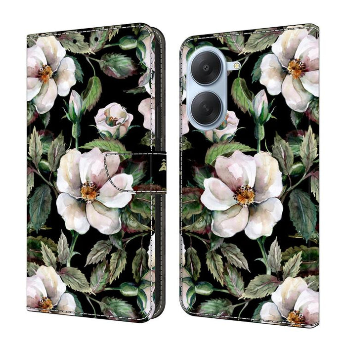Funda para teléfono de cuero vegano pintado con efecto cristal, For Redmi Note 15 5G / 4G Global 164mm, For Redmi Note 15 Pro 5G Global 163.6mm, For Redmi 15C 5G / 4G EU 173mm, For Redmi 15C 5G / 4G Global 171mm, For Redmi Note 14 4G 164.84mm          ...