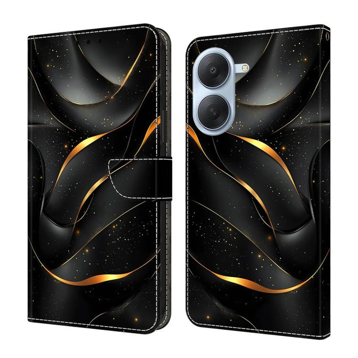Funda para teléfono de cuero vegano pintado con efecto cristal, For Redmi Note 15 5G / 4G Global 164mm, For Redmi Note 15 Pro 5G Global 163.6mm, For Redmi 15C 5G / 4G EU 173mm, For Redmi 15C 5G / 4G Global 171mm, For Redmi Note 14 4G 164.84mm          ...