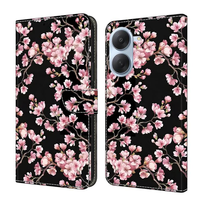 Funda para teléfono de cuero vegano pintado con efecto cristal, For Redmi Note 15 5G / 4G Global 164mm, For Redmi Note 15 Pro 5G Global 163.6mm, For Redmi 15C 5G / 4G EU 173mm, For Redmi 15C 5G / 4G Global 171mm, For Redmi Note 14 4G 164.84mm          ...