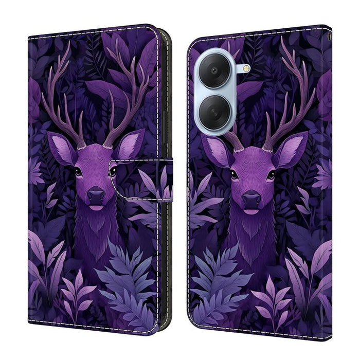 Funda para teléfono de cuero vegano pintado con efecto cristal, For Redmi Note 15 5G / 4G Global 164mm, For Redmi Note 15 Pro 5G Global 163.6mm, For Redmi 15C 5G / 4G EU 173mm, For Redmi 15C 5G / 4G Global 171mm, For Redmi Note 14 4G 164.84mm          ...